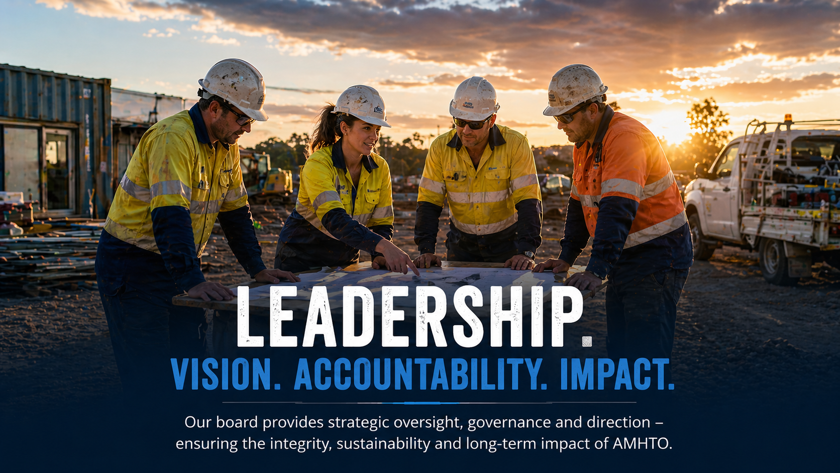 Leadership team on site