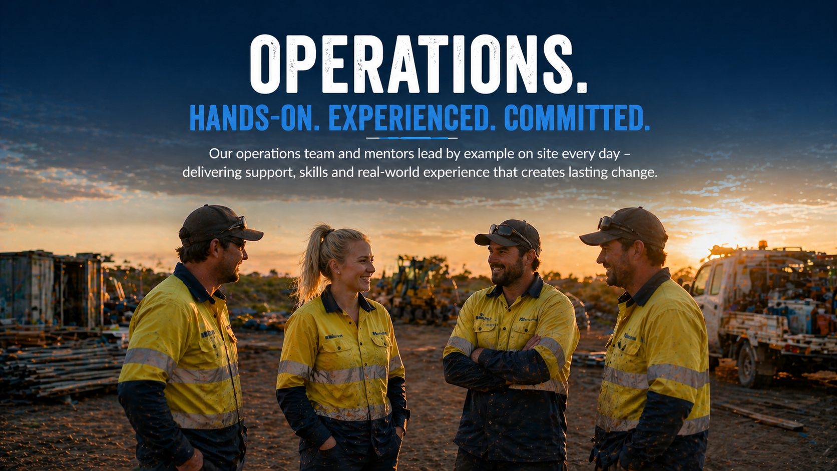 Operations team working on site